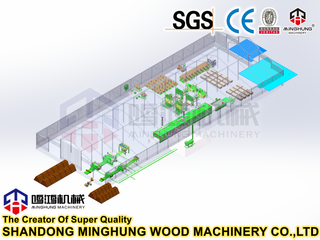 Holzbearbeitungs-Sperrholzherstellungsmaschine Sperrholz-Produktionslinie